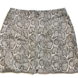 After Market Snakeskin Print Mini Skirt Size Small